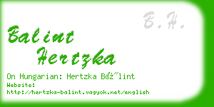 balint hertzka business card